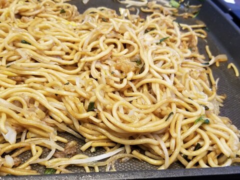 ホットプレートで白菜焼きそば